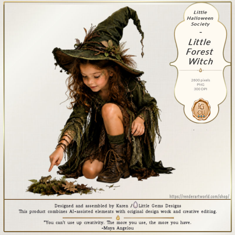 (image for) Little Halloween Society CU Character Little Forest Witch